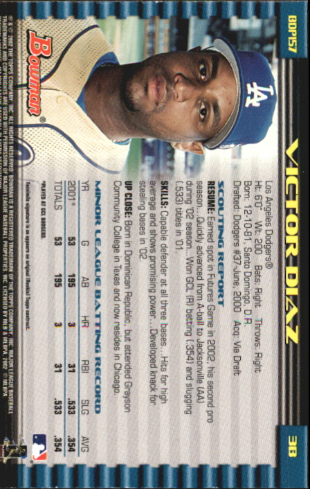 B5073- 2002 Bowman Draft BB Card #s 1-165 +Inserts -You Pick- 15+ FREE US SHIP - Picture 401 of 409