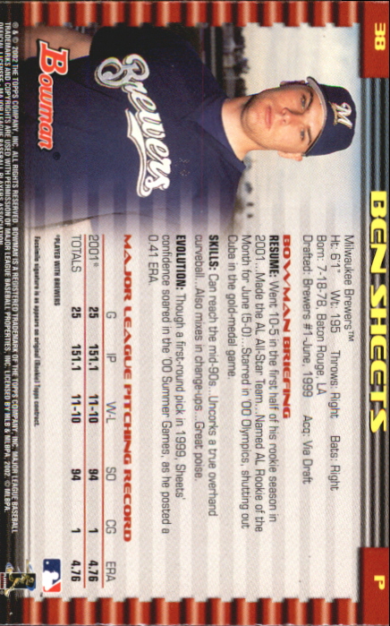 2002 Bowman Baseball "Gold" Parallel Cards - Picture 21 of 225