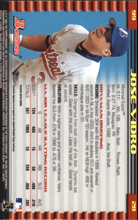 2002 Bowman Baseball "Gold" Parallel Cards - Picture 51 of 225