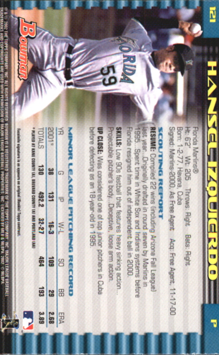 2002 Bowman Baseball "Gold" Parallel Cards - Picture 65 of 225