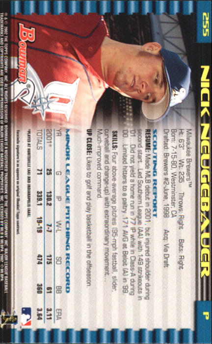 2002 Bowman Baseball "Gold" Parallel Cards - Picture 133 of 225