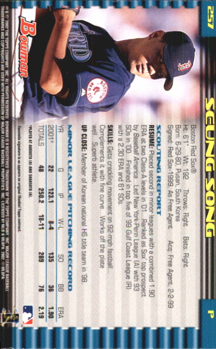 2002 Bowman Baseball "Gold" Parallel Cards - Picture 135 of 225