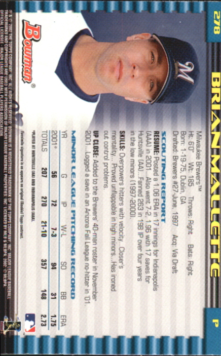 2002 Bowman Baseball "Gold" Parallel Cards - Picture 143 of 225