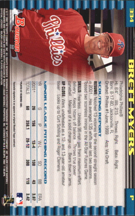 2002 Bowman Baseball "Gold" Parallel Cards - Picture 167 of 225
