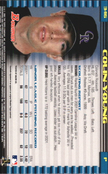 2002 Bowman Baseball "Gold" Parallel Cards - Picture 173 of 225