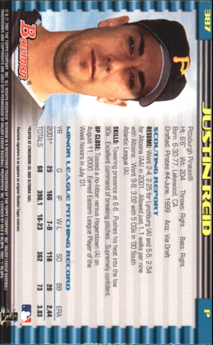 2002 Bowman Baseball "Gold" Parallel Cards - Picture 195 of 225