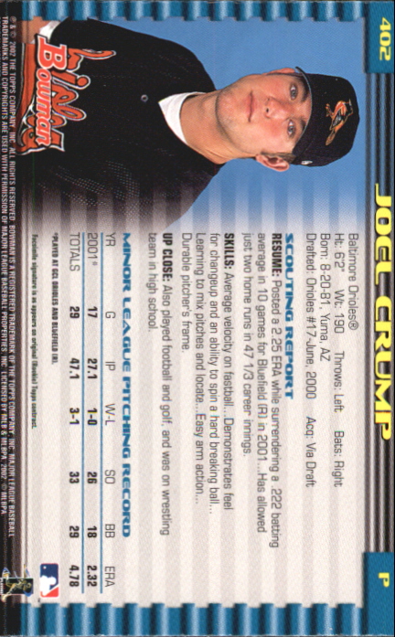 2002 Bowman Baseball "Gold" Parallel Cards - Picture 203 of 225