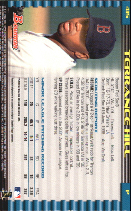 2002 Bowman Baseball "Gold" Parallel Cards - Picture 209 of 225