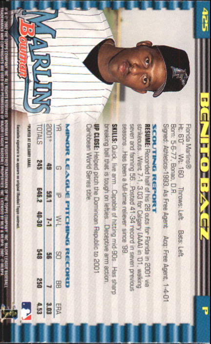 2002 Bowman Baseball "Gold" Parallel Cards - Picture 217 of 225