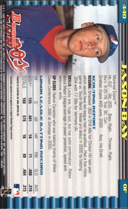 2002 Bowman Baseball "Gold" Parallel Cards - Picture 225 of 225