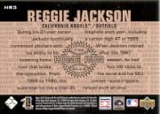 2002 UD Piece of History 500 Home Run Club #HR3 Reggie Jackson back image