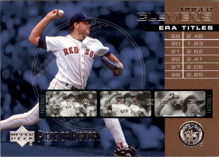 2002 UD Piece of History ERA Leaders #E9 Roger Clemens