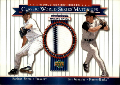 2002 Upper Deck World Series Heroes Classic Match-Ups Memorabilia #MU1 Mariano Rivera Jersey/Luis Gonzalez