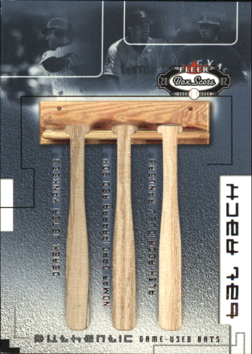 2002 Fleer Box Score Bat Rack Trios #8 Jeter/Nomar/A.Rodriguez