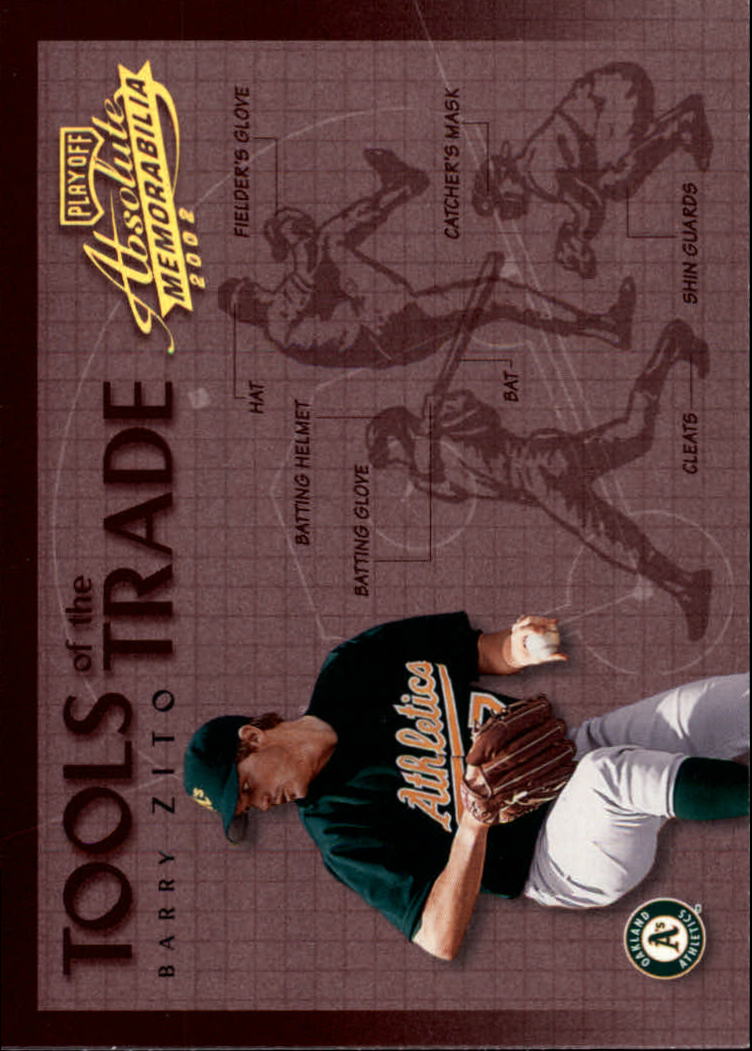 2002 Absolute Memorabilia Tools of the Trade Gold #TT77 Barry Zito