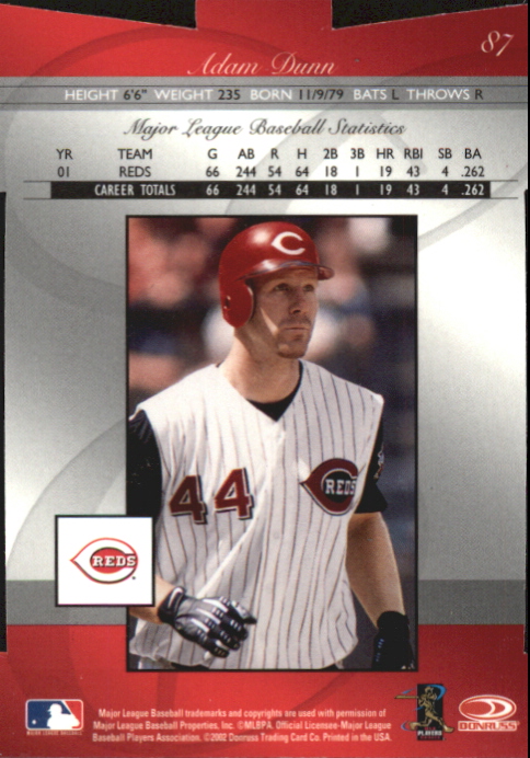 Carte Parallele Donruss Elite Baseball 2002 "Aspirazioni - Campioni - Stato" - Foto 13 di 13