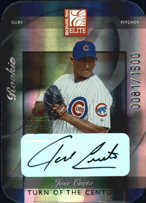 2002 Donruss Elite Turn of the Century Autographs #172 Jose Cueto/100