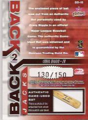 2002 Donruss Elite Back 2 Back Jacks #18 Craig Biggio back image