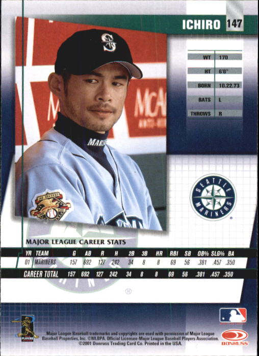 2002 Donruss Fan Club #147 Ichiro Suzuki back image
