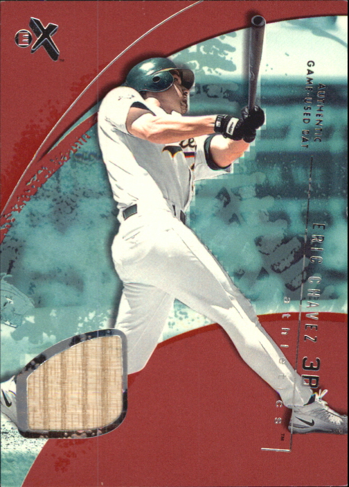 2002 E-X Essential Credentials Now #30 Eric Chavez Bat/30