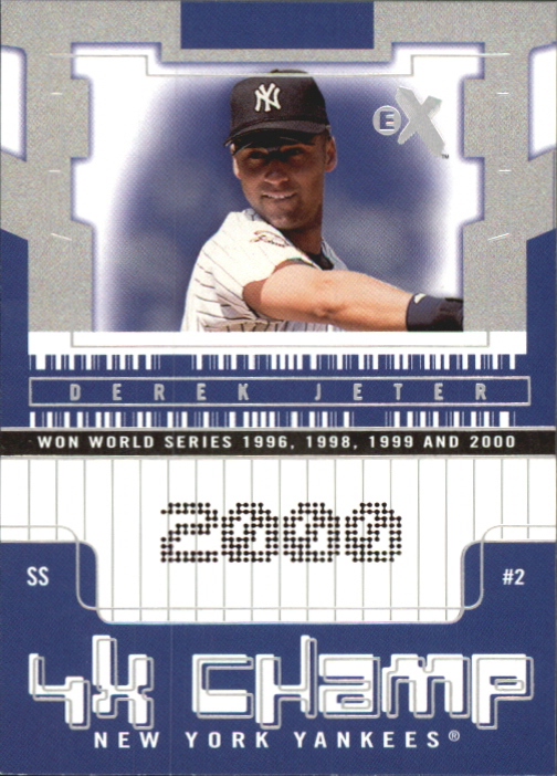 2002 E-X Derek Jeter 4X Champ #4 Derek Jeter/2000