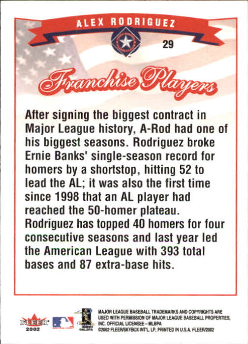 2002 Fleer Baseball "Main Set" Base Cards #1 to #250 - Picture 57 of 487