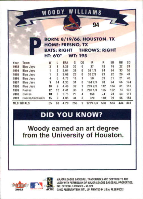 2002 Fleer - #172 Sidney Ponson