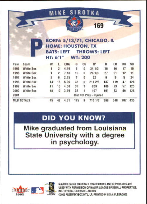 2002 Fleer Baseball "Main Set" Base Cards #1 to #250 - Picture 329 of 487
