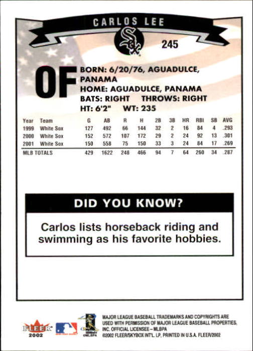 2002 Fleer Baseball "Main Set" Base Cards #1 to #250 - Picture 479 of 487