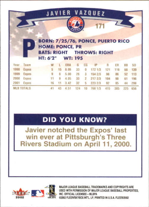 2002 Fleer Baseball "Gold Backs" Parallel Cards - Picture 140 of 398