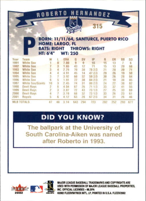 2002 Fleer Baseball "Gold Backs" Parallel Cards - Picture 259 of 398