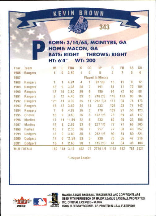 2002 Fleer Baseball "Gold Backs" Parallel Cards - Picture 279 of 398