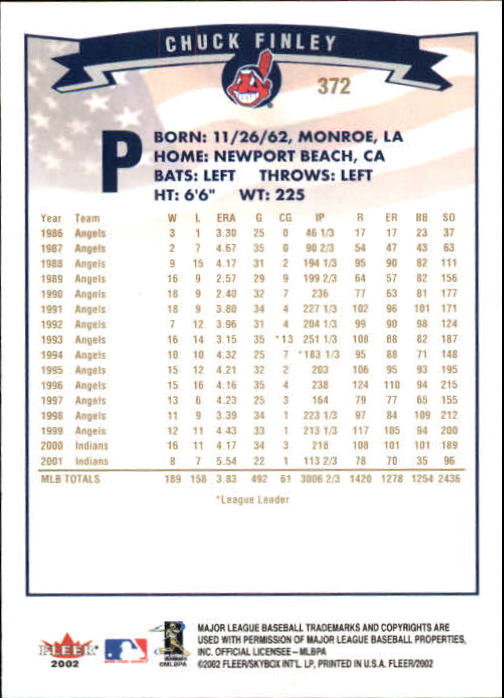 2002 Fleer Baseball "Gold Backs" Parallel Cards - Picture 297 of 398