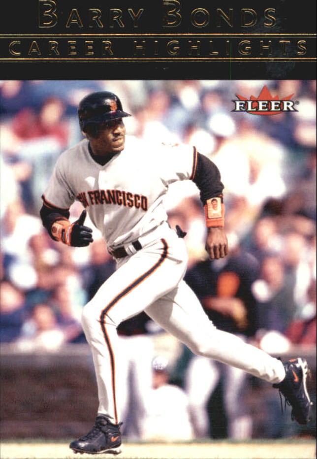 Fleer Baseball 2002 "Barry Bonds Career Highlights" Inserto carte - Foto 4 di 19
