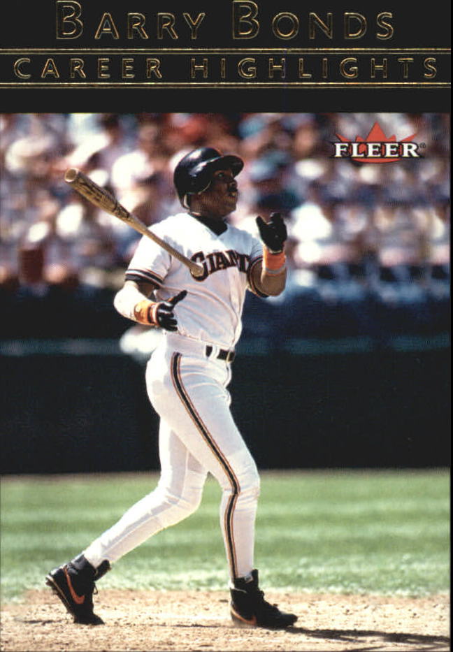 Fleer Baseball 2002 "Barry Bonds Career Highlights" Inserto carte - Foto 6 di 19