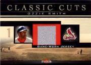 2002 Fleer Classic Cuts Game Used #OSJ Ozzie Smith Jsy/250