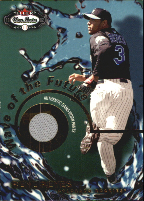 2002 Fleer Box Score Wave of the Future Game Used #6 Rene Reyes Pants