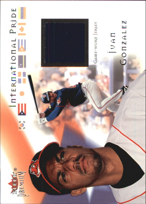 2002 Fleer Premium International Pride Game Used #2 Juan Gonzalez Jsy