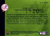 2002 Fleer Premium Legendary Dynasties #4 Babe Ruth back image