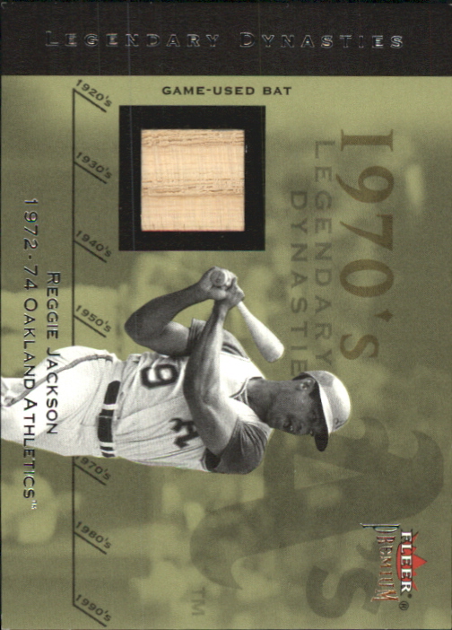 2002 Fleer Premium Legendary Dynasties Game Used #8 Reggie Jackson Bat SP/250