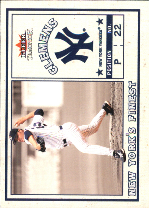 2002 Fleer Tradition Update New York's Finest Single Swatch #13 M.Piazza Jsy/Clemens back image