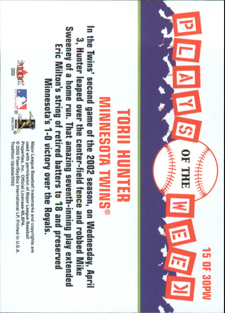 2002 Fleer Tradition Update Baseball "Insert" Cards - Picture 7 of 33