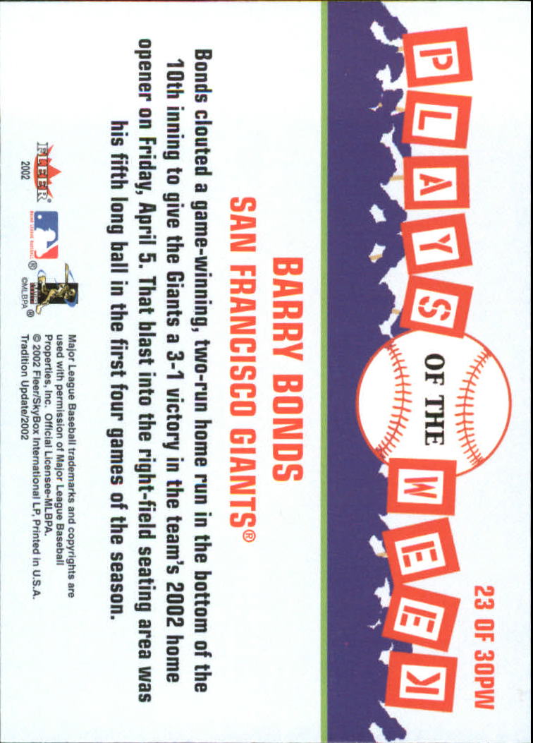 2002 Fleer Tradition Update Baseball "Insert" Cards - Picture 5 of 33