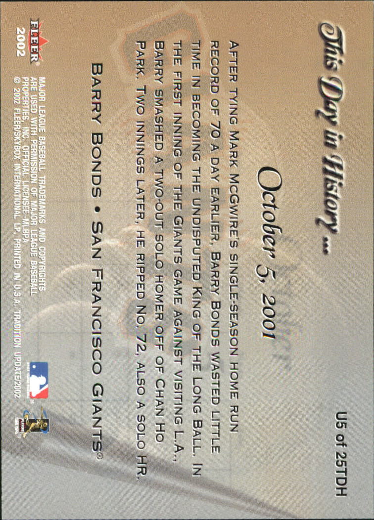 2002 Fleer Tradition Update Baseball "Insert" Cards - Picture 3 of 33