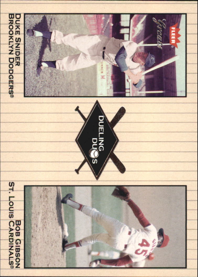 2002 Greats of the Game Dueling Duos #12 B.Gibson/D.Snider