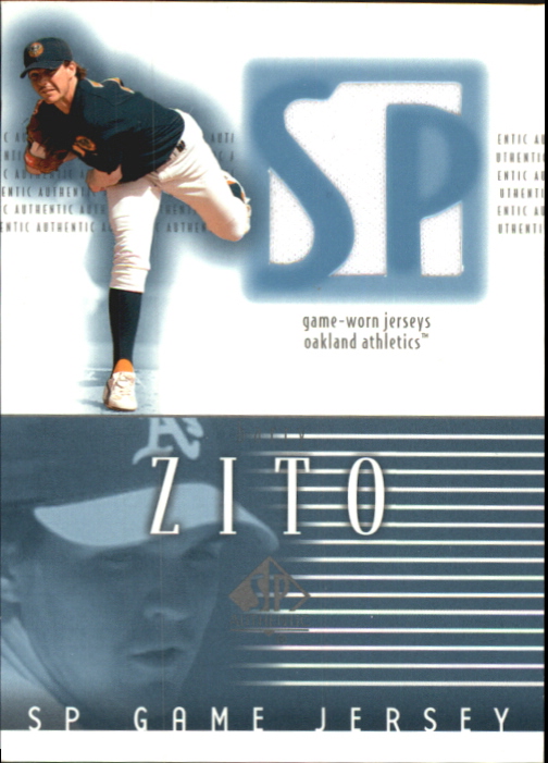 2002 SP Authentic Game Jersey #JBZ Barry Zito