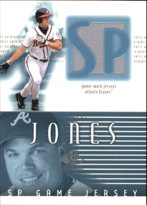 Chipper Jones 2002 Upper Deck Game Worn Jersey Card