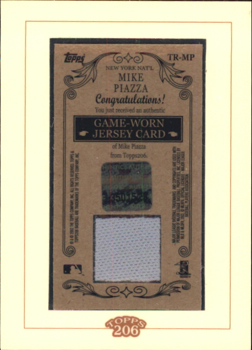 2002 Topps 206 Relics #MP1 Mike Piazza Jsy A1 back image