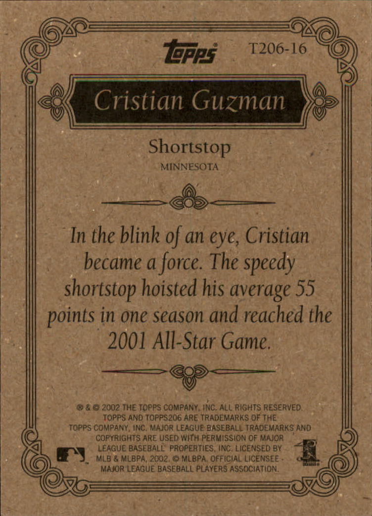 2002 Topps 206 Team 206 Series 1 #T20616 Cristian Guzman back image