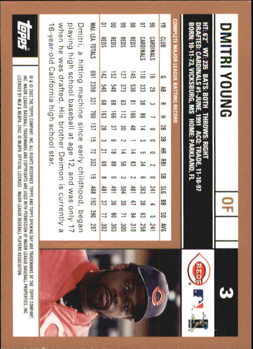 A7543- 2002 Topps Opening Tag Baseball Karten 1-165 -du Pick- 15 + Free US - Bild 7 von 330